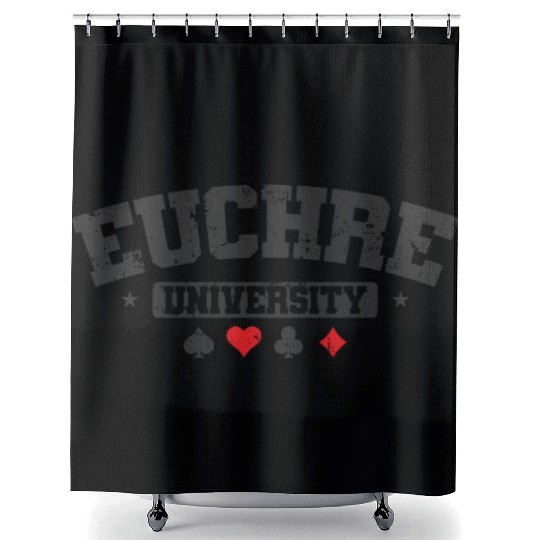 Euchre University Deck of playing Cards Shower Curtains