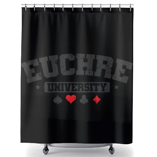Euchre University Deck of playing Cards Shower Curtains