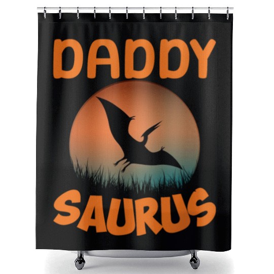 Daddysaurus Papasaurus Shower Curtains