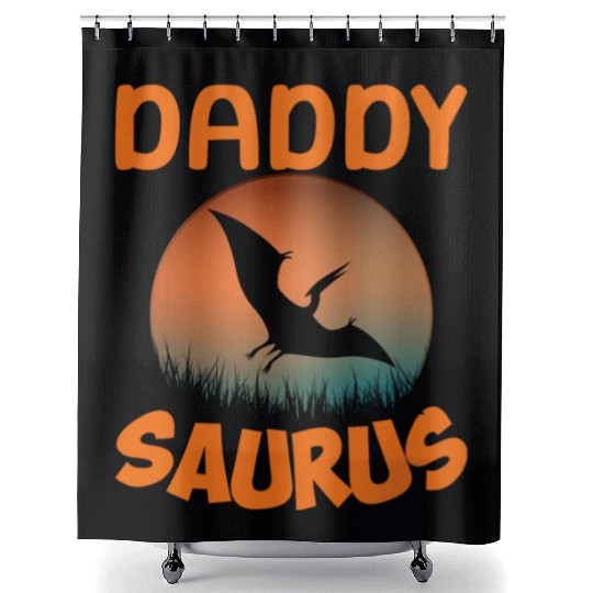 Daddysaurus Papasaurus Shower Curtains