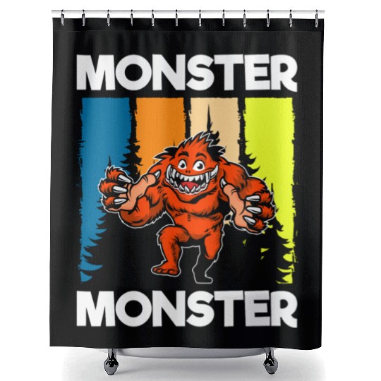 Monster Colorful Big Sister Shower Curtains