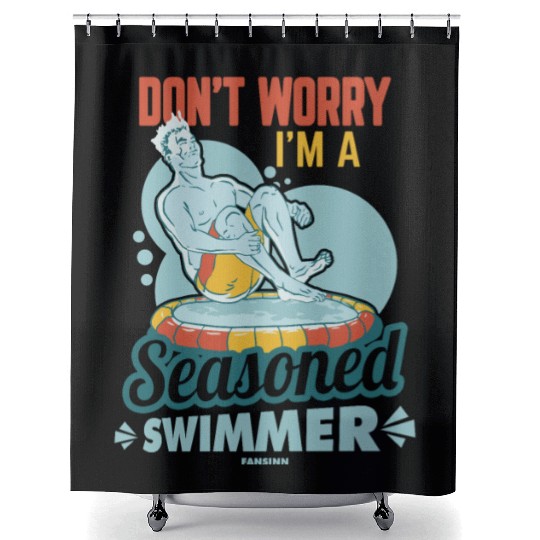 Swimming lifeguard swimming course outdoor pool gi Shower Curtains