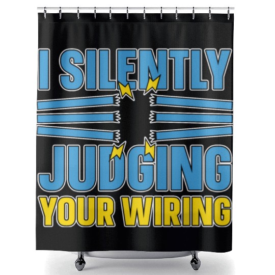 Electrician Electrical Engineer Lineman Shower Curtains