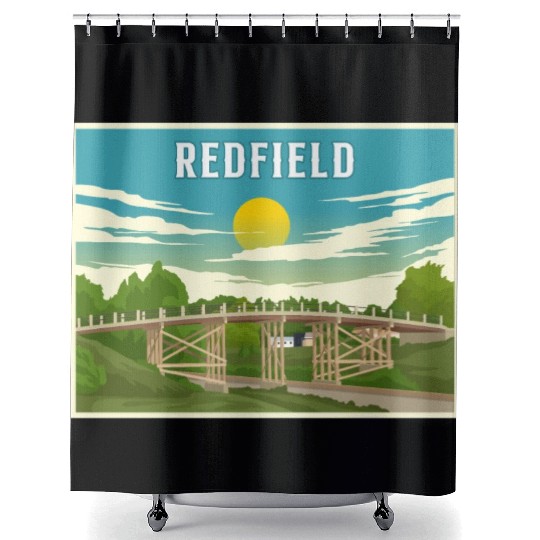 Redfield Historic James Street Bridge Shower Curtains
