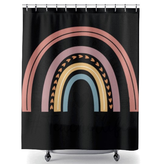 Teacher Life Rainbow Teacher Graphic Teacher Shower Curtains