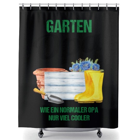 Garden Grandpa Funny Quote Gift Men Shower Curtains