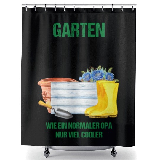 Garden Grandpa Funny Quote Gift Men Shower Curtains