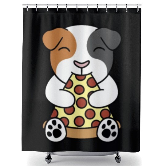 Guinea Pig Pizza Lover Shower Curtains