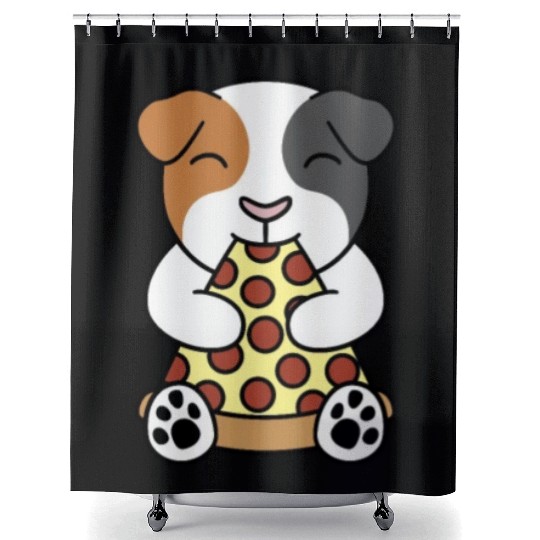 Guinea Pig Pizza Lover Shower Curtains
