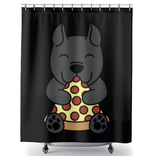 Cane Corso Pizza Lover Shower Curtains