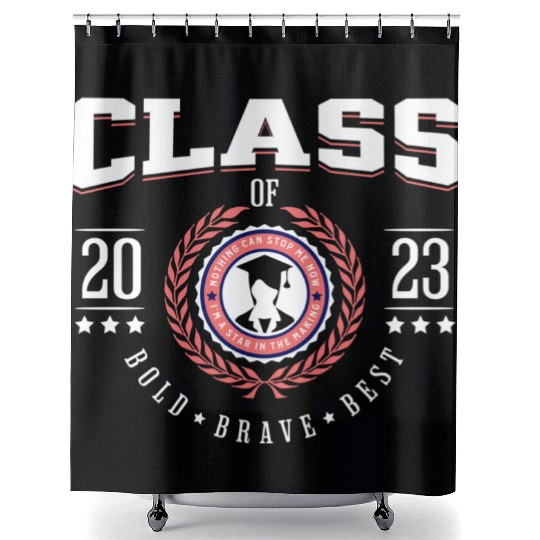 Class of 2023 Female Graduation Day Shower Curtains