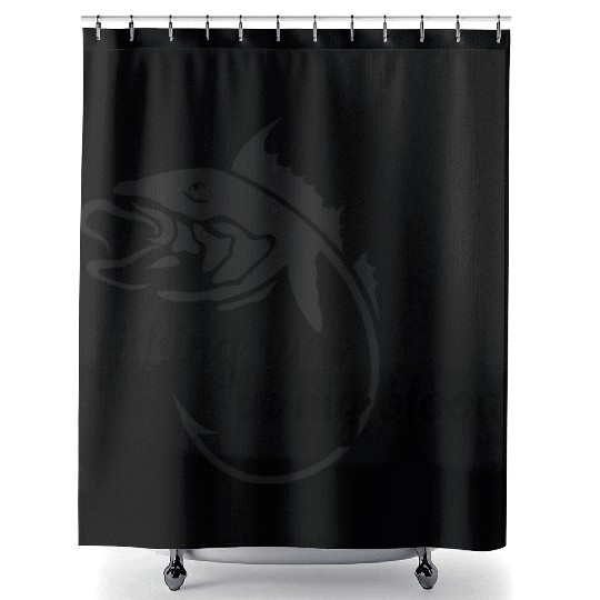 fishing runs in my blood, fishing, fish hook Shower Curtains
