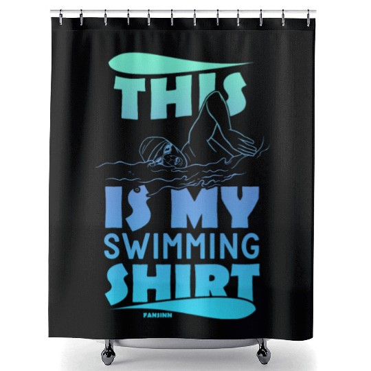 Swimming lifeguard swimming course outdoor pool gi Shower Curtains