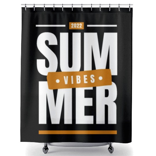SUMMER VIBES Shower Curtains