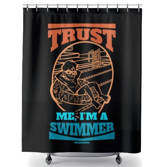 Swimming lifeguard swimming course outdoor pool gi Shower Curtains