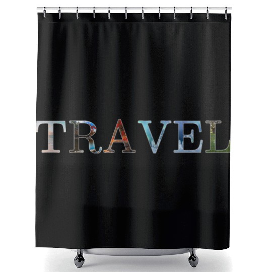 in love with travel, in all seasons Shower Curtains