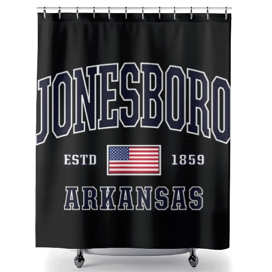 USA FLAG Stars Stripes Jonesboro Arkansas Shower Curtains