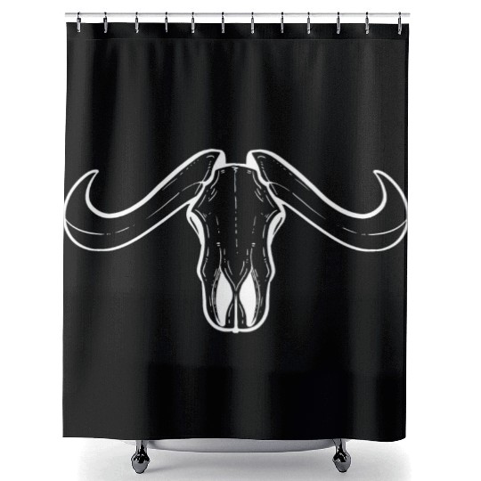 Buffalo Skull Vintage Collector Gift Shower Curtains