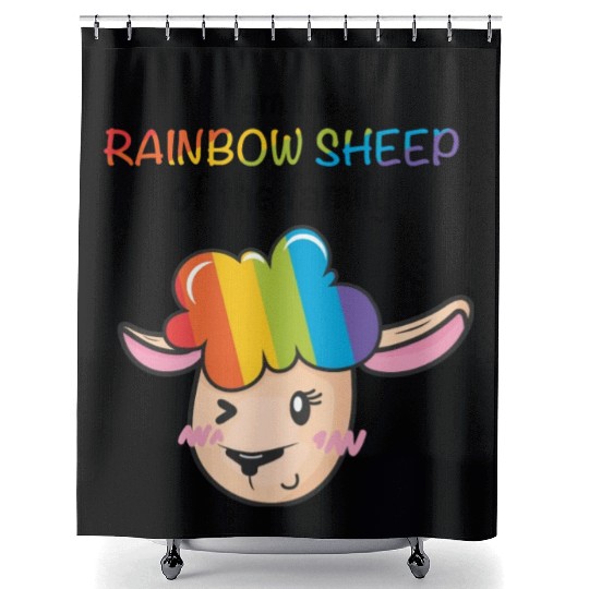 I Am The Rainbow Sheep Family LGBT Sheep Shower Curtains