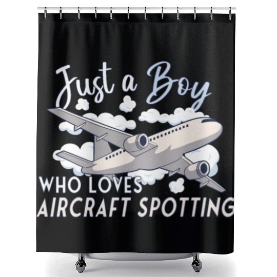 Plane Aircraft Spotting Airplane Aircraft Spotter Shower Curtains