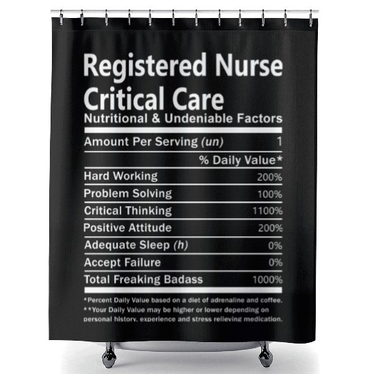 Registered Nurse Critical Care Shower Curtains - Nutrition