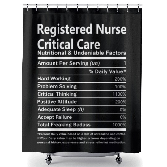 Registered Nurse Critical Care Shower Curtains - Nutrition