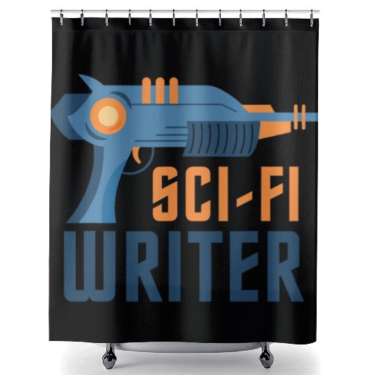 Sci Fi Writer Laser Gun Science Fiction Author Shower Curtains