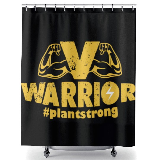 V Warriors vegans #plantstrong Shower Curtains