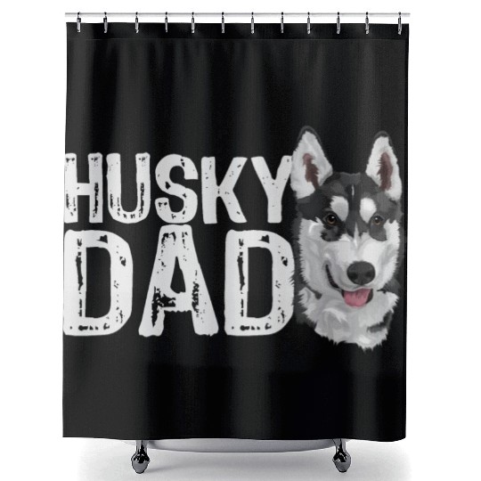 HUSKY DAD Shower Curtains
