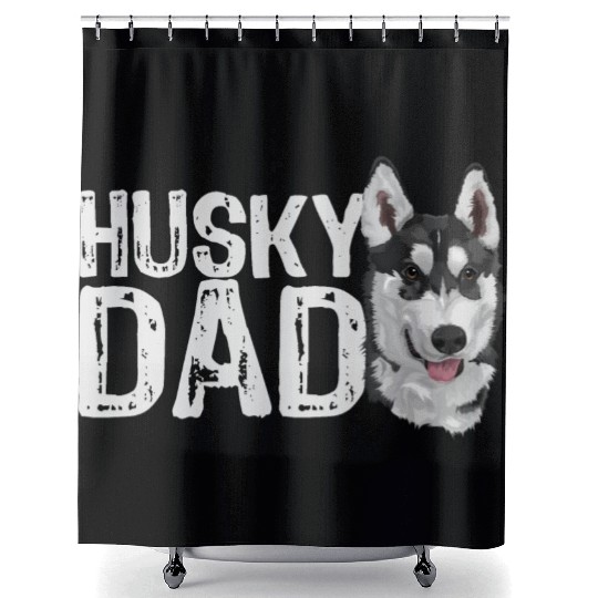 HUSKY DAD Shower Curtains