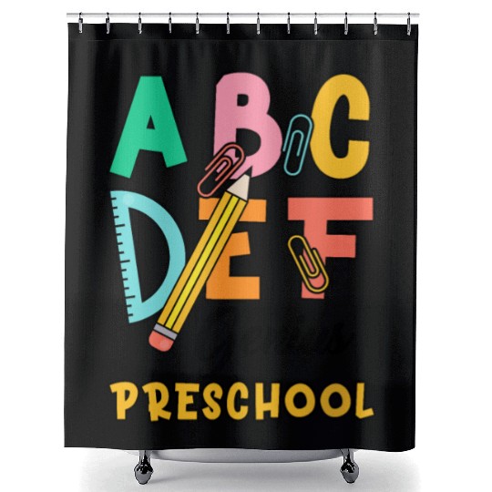 Kids Back to School Alphabet Genius Preschool Shower Curtains