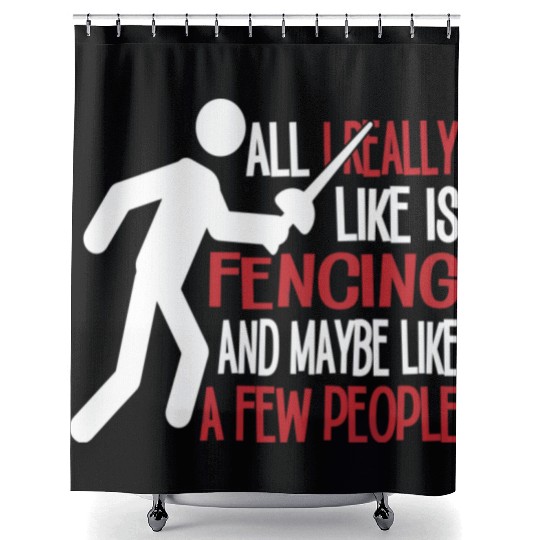 Really Like Fencing And A Few People Shower Curtains
