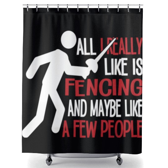 Really Like Fencing And A Few People Shower Curtains