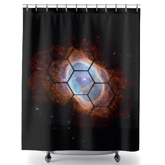 James Webb Space Telescope Southern Ring Nebula Shower Curtains