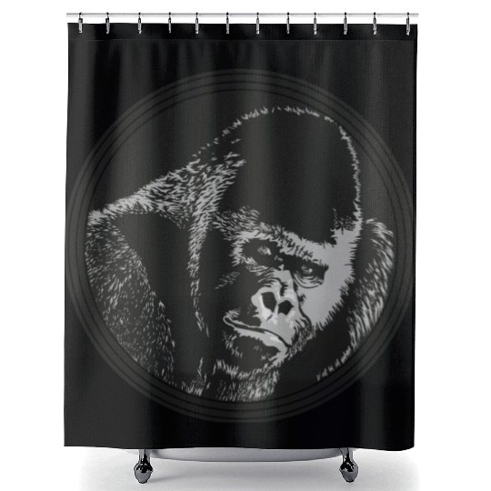 Gorilla ape Shower Curtains