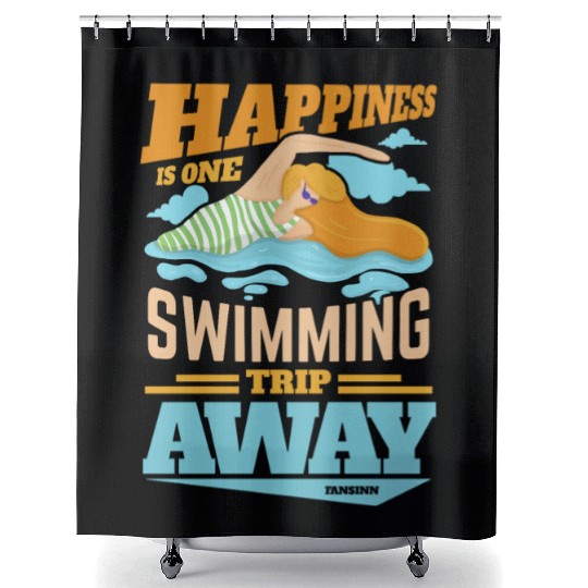 Swimming lifeguard swimming course outdoor pool gi Shower Curtains