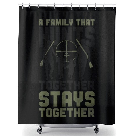 Buck Deer Hunting Hunter Family Shower Curtains