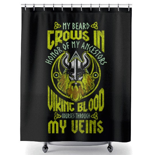 Odin Warrior Nordic Mythology Raven Shower Curtains