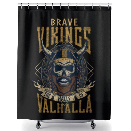 Vikings Warrior Nordic Mythology Fighter Shower Curtains