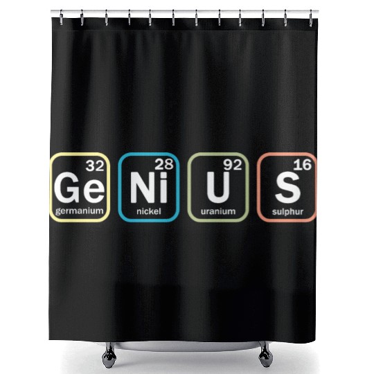 Funny Science Periodic Table Chemistry Teacher Shower Curtains