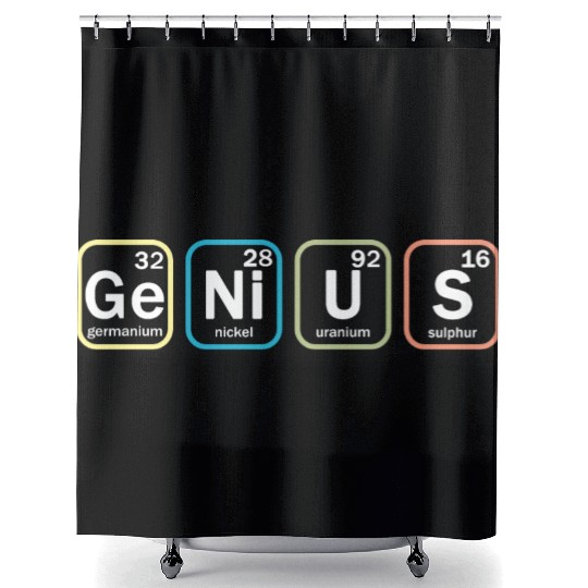 Funny Science Periodic Table Chemistry Teacher Shower Curtains