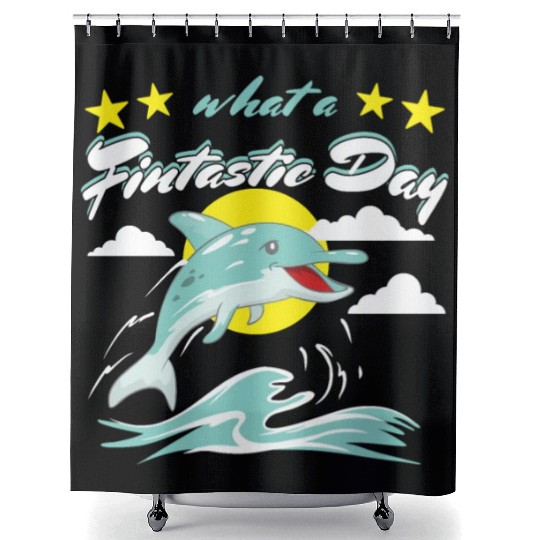 Fintastic Dolphin Shower Curtains