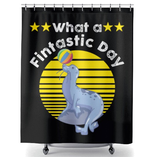 Seal Pun Shower Curtains