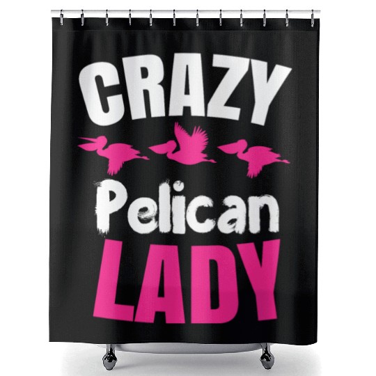 Pelican Lady Birdwatching Pelican Lover Shower Curtains