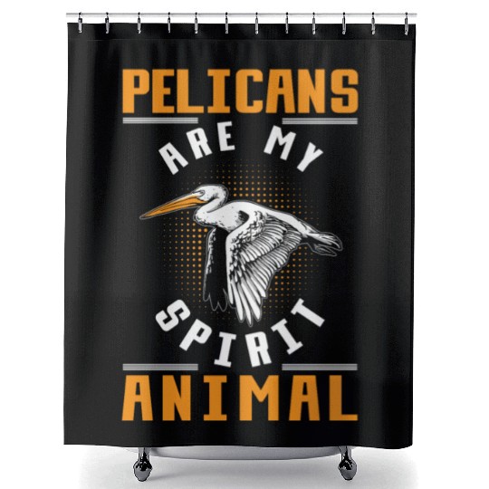 Pelican Quote Birdwatching Animal Lover Shower Curtains