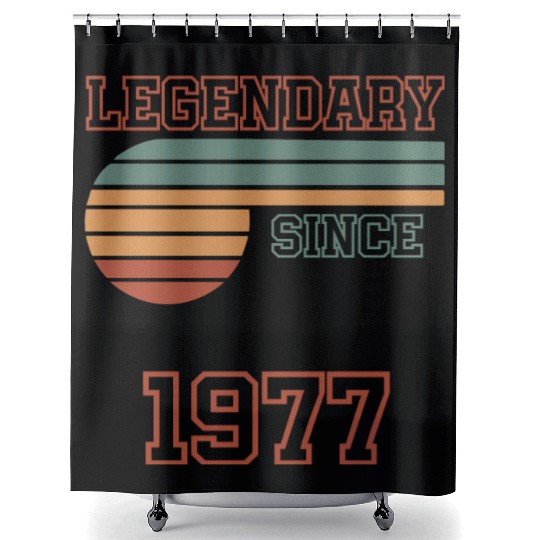 45th Birthday legendary since 1977 Shower Curtains