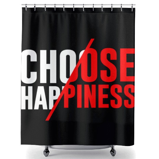 Choose Happiness Shower Curtains