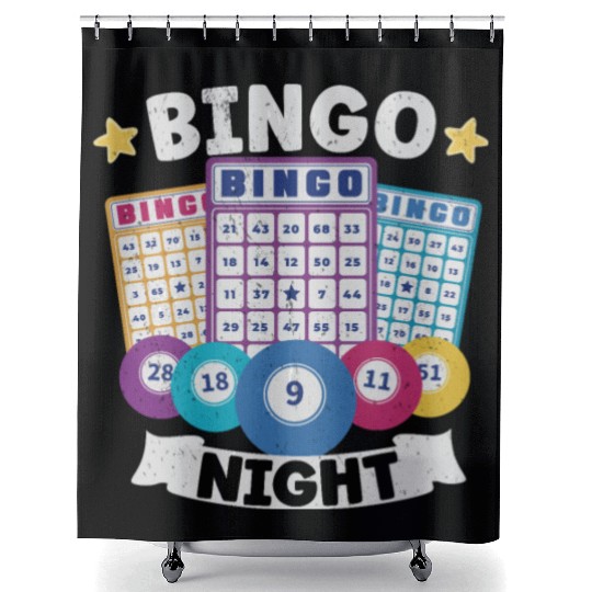 Bingo Card Game Grandma Bingo Player Bingo Cards Shower Curtains