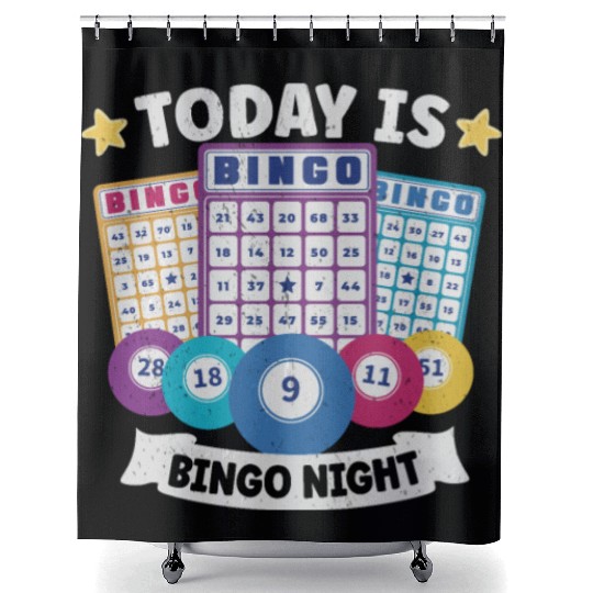 Bingo Card Game Grandma Bingo Player Bingo Cards Shower Curtains