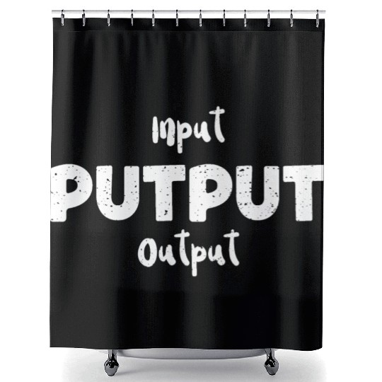 Input Putput Output - Farm Shower Curtains